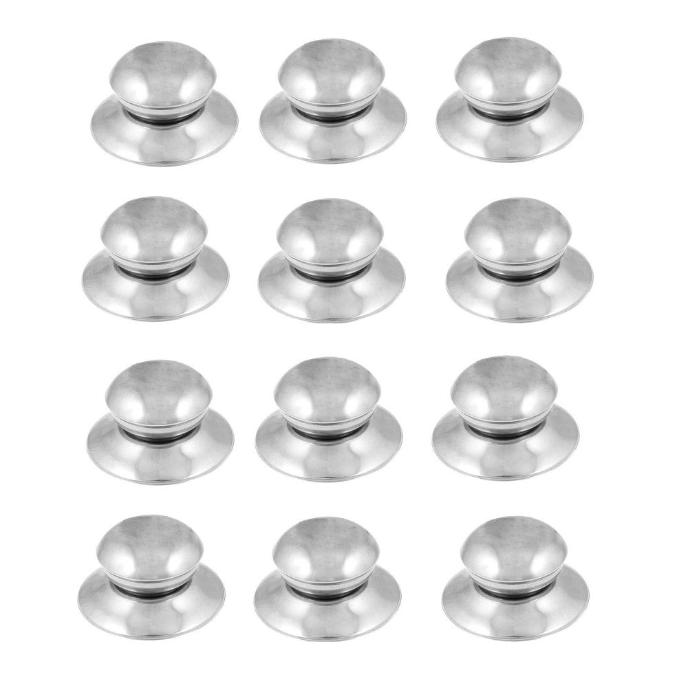 Trade Shop - Set 12 Pezzi Pomelli Per Coperchi Universali Pentole Padelle Manici -