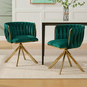 Poltrona in Velluto Girevole con Struttura in Metallo ¨C MINIMAL ¨C Set 2 Pezzi