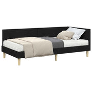 Letto singolo | Letto per adulti | Struttura Letto Angolare con Materasso 2 pcs Verde Tessuto