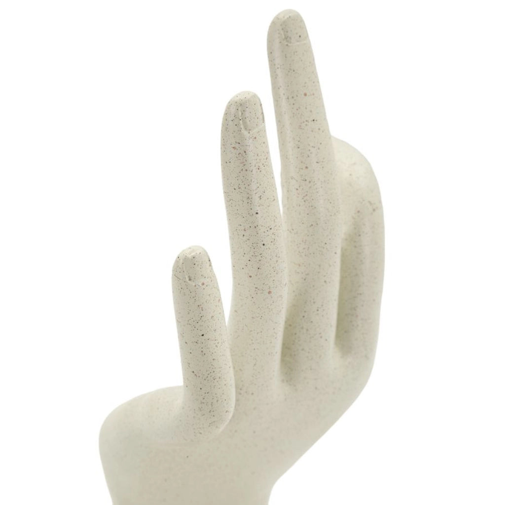 Scultura Mano 1, Beige, Poliresina, 14x10x24 cm