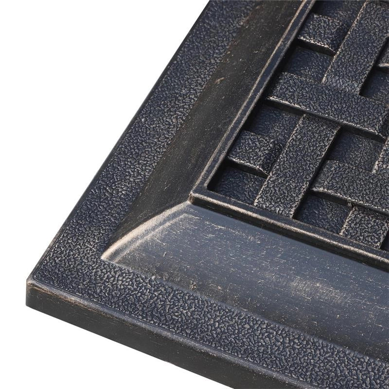 BASE PER OMBRELLONE DA GIARDINO IN RESINA E ACCIAIO VINTAGE 44X44X32CM NERO