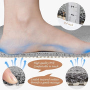 Matte anti-slip badmat con testura di loofah e struttura porosa - Sostenibile e facile da pulire (grigio)