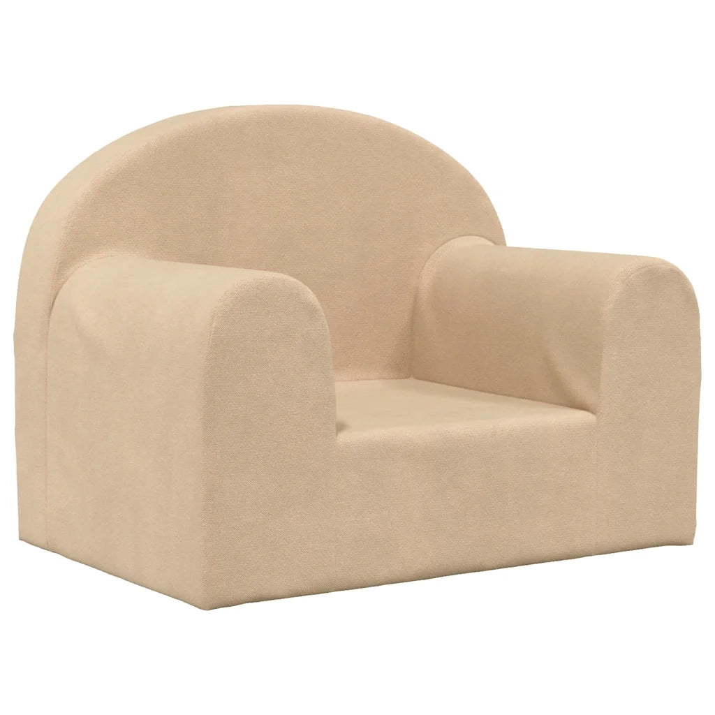 Divano per Bambini-Sofa-Divanetto Crema in Morbido Peluche 608049