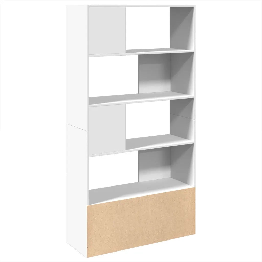 Libreria-Scaffale per Libri-Mobile di Stoccaggio Bianca 100x36x189 cm in Legno Multistrato