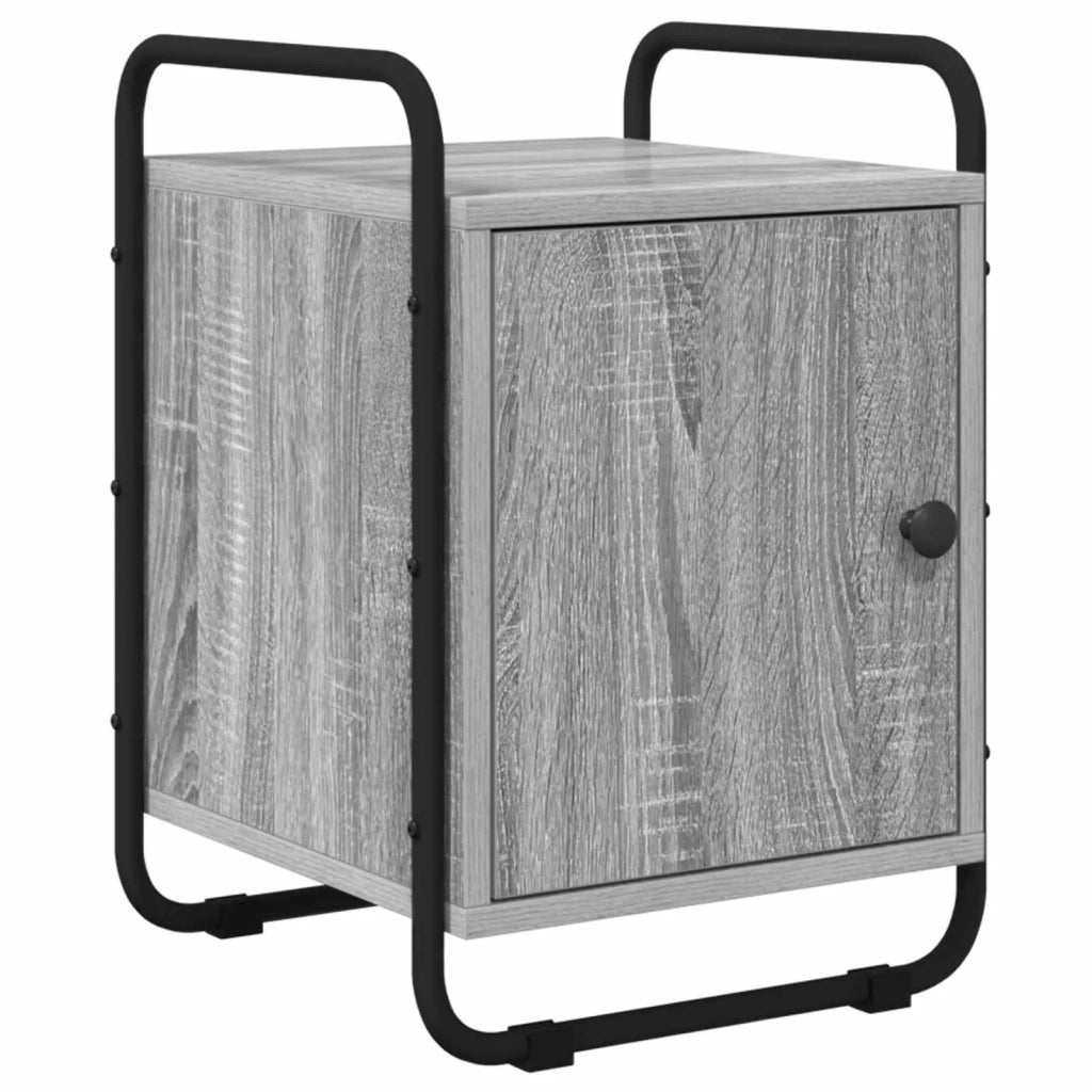 Armadio da Notte 2 pz Sonoma grigio Legno ingegnerizzato 8007606