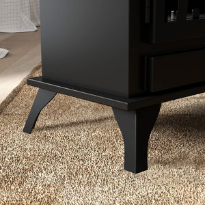 Camino a Bioetanolo da Pavimento 45x28x54 cm Bruciatore 1,2L Nero