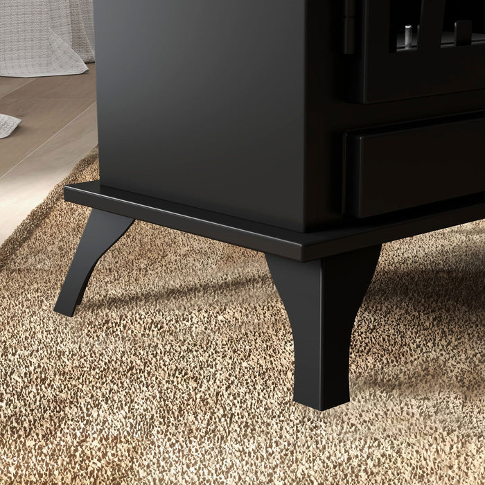 Camino a Bioetanolo da Pavimento 45x28x54 cm Bruciatore 1,2L Nero