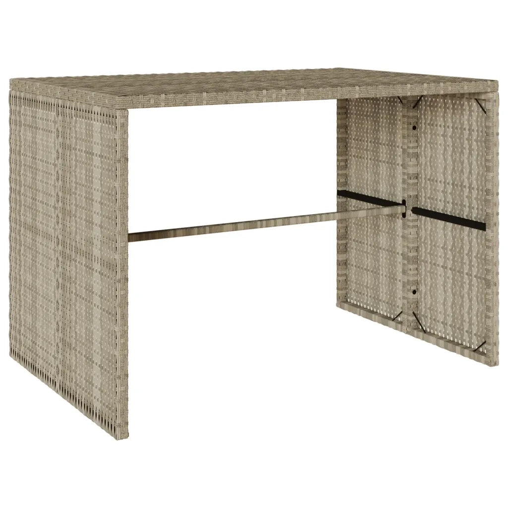 Set Pranzo da Giardino 3pz | Set Salotto da Giardino con Cuscini Grigio Chiaro Polyrattan