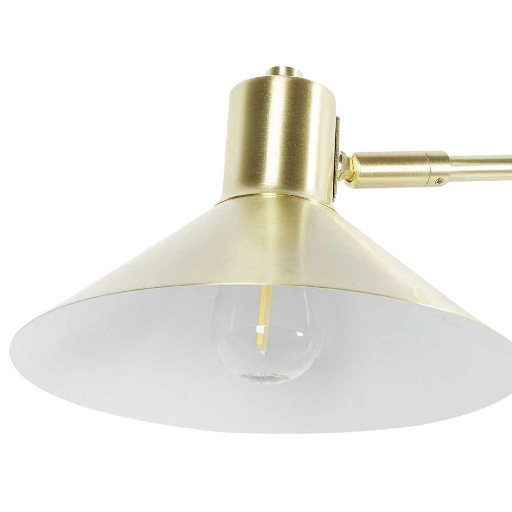 Lampada da parete con paralume in metallo oro regolabile a braccio lungo camera da letto soggiorno