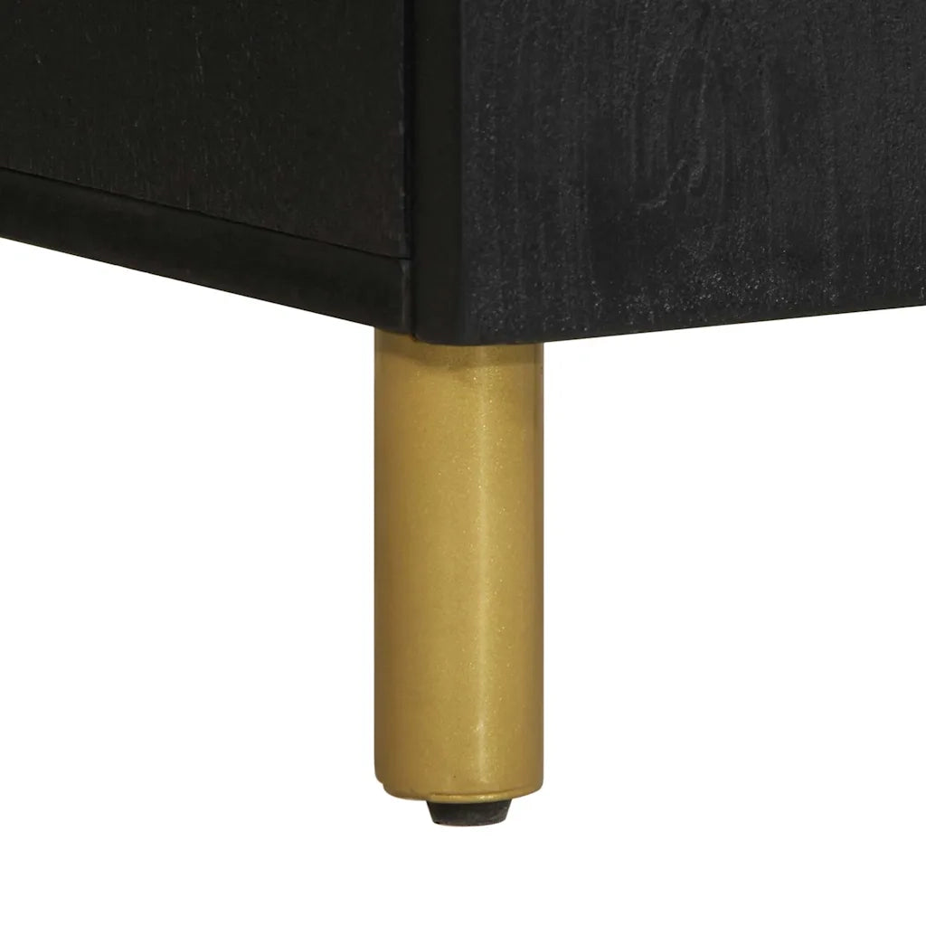 Credenza Nera 40x33x75 cm in Legno Multistrato