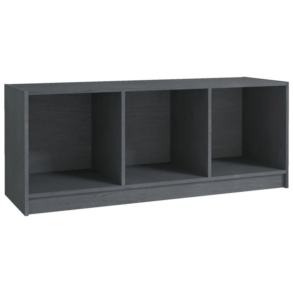 Mobile TV multimediale scaffale TV credenza mobile TV sala da pranzo soggiorno camera da letto 104 x 33 x 41 cm legno di pino massiccio grigio 02_0025653