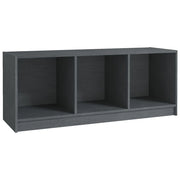 Mobile TV multimediale scaffale TV credenza mobile TV sala da pranzo soggiorno camera da letto 104 x 33 x 41 cm legno di pino massiccio grigio 02_0025653