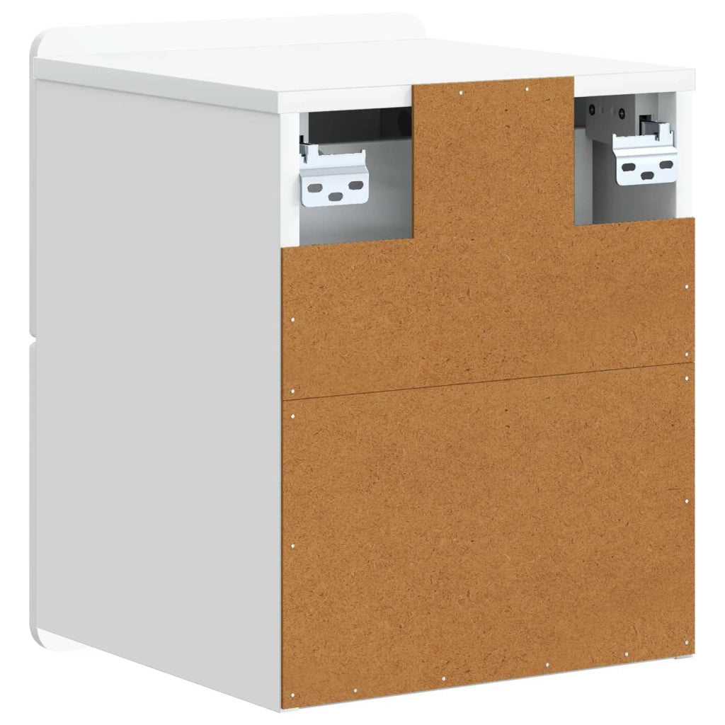 Mobiletto da notte a muro 2 pcs Bianco 33 x 34,5 x 43 cm 898296