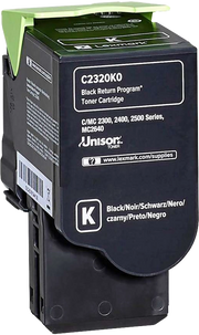 ORIGINAL Lexmark toner nero C2320K0 C/MC2325/2425/2535 ~1000 Seiten