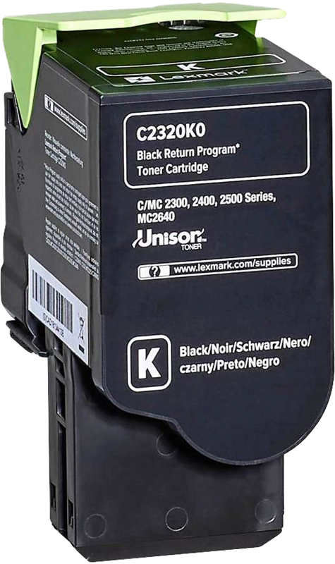 ORIGINAL Lexmark toner nero C2320K0 C/MC2325/2425/2535 ~1000 Seiten