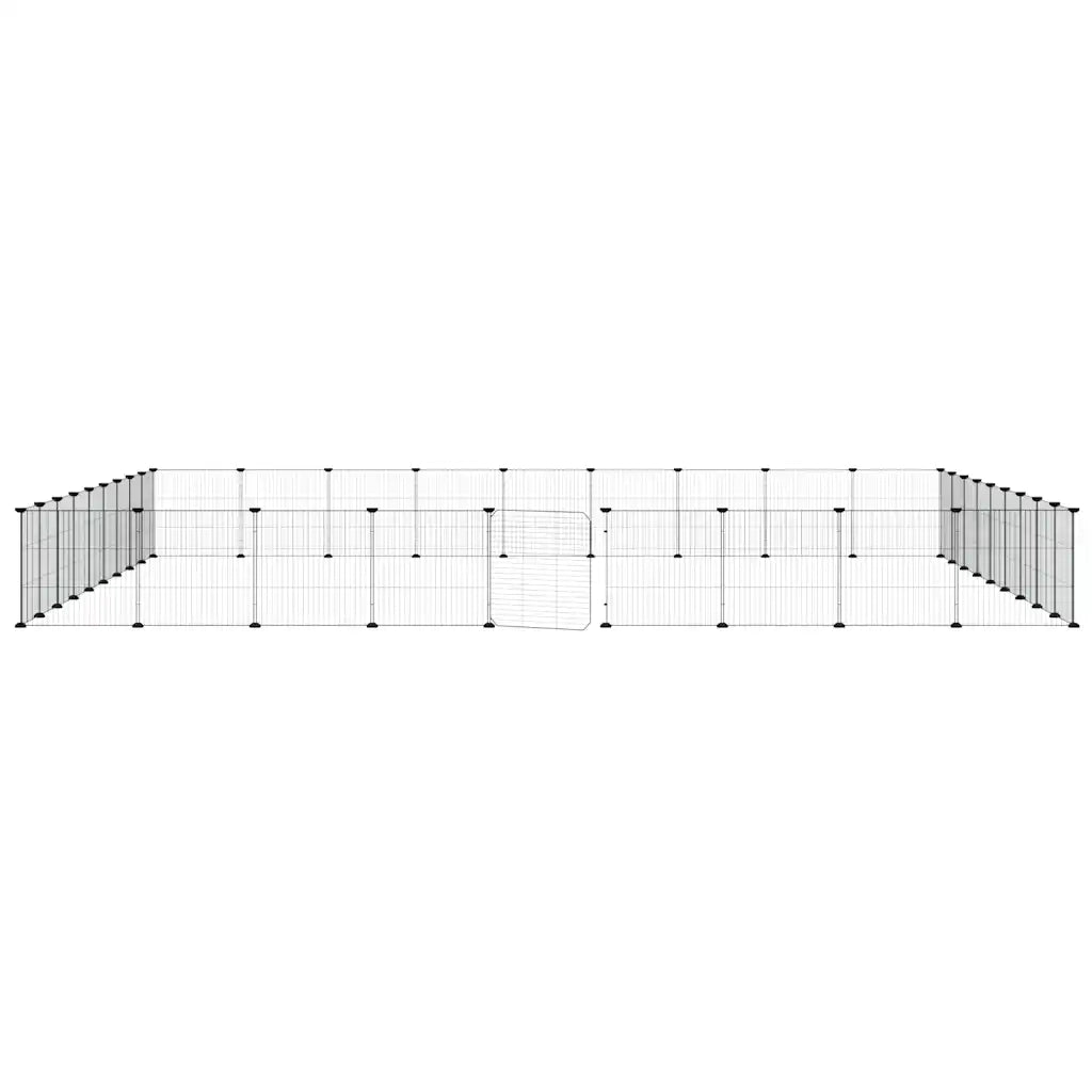 Gabbia per Animali 36 Pannelli con Porta Nera 35x35 cm Acciaio 3114027