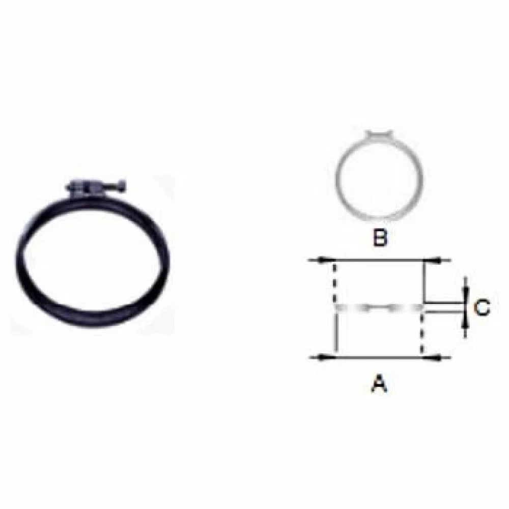 Fascetta bloccaggio per inox ner o d.080 b08wym271g