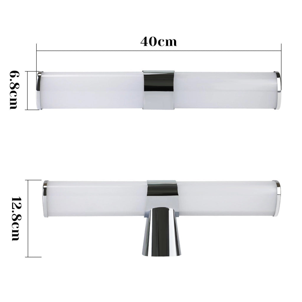 ZMH Lampada da specchio per bagno 8W Moderna 40 cm cromata per camera da letto IP44