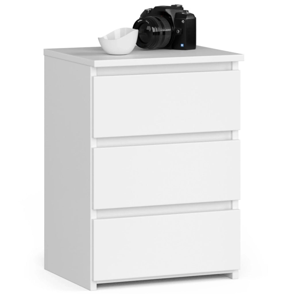 Comodino AKORD CL3 Bianca 40 cm 3 cassetti 40x35x57 cm
