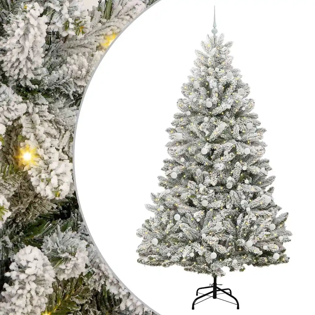 Albero di Natale | Decorazioni natalizie artificiale con 300 LED Verde e Bianco 240 cm