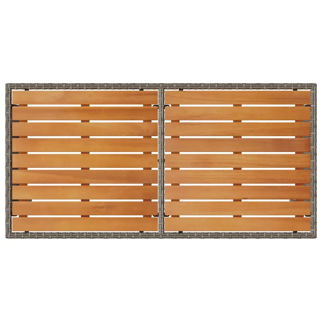 Set da Pranzo da Giardino 3 pz con Cuscini in Polyrattan Grigio 4104191