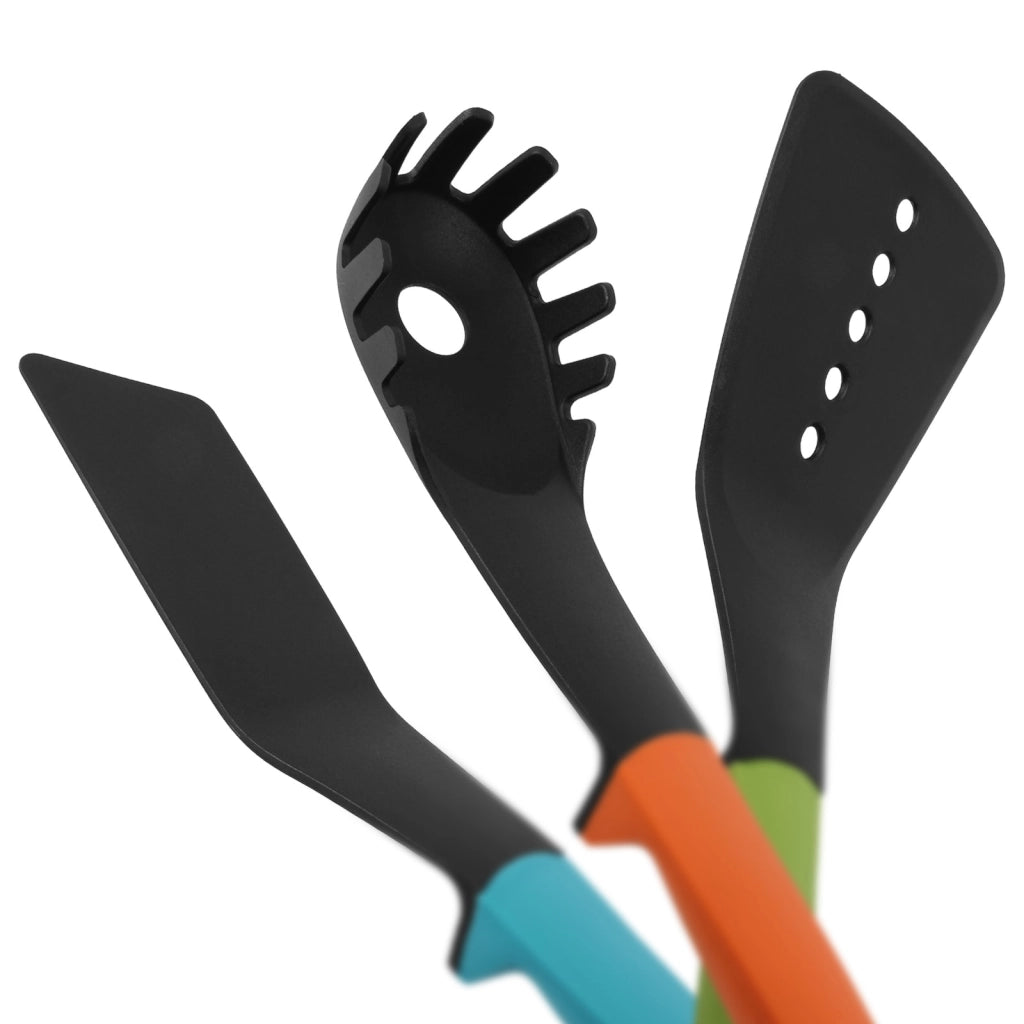 Set utensili da cucina 6 pezzi con manico ergonomico supporto rotante Multicolore Cheffinger