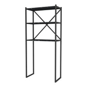 Mensola da bagno con 2 vani portaoggetti 160 x 66 x 34 cm marmo nero 03_0007000