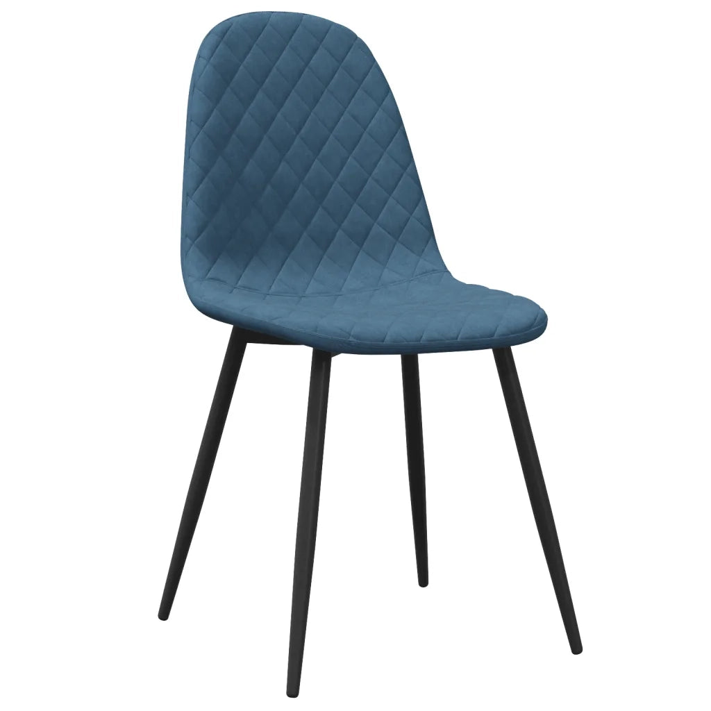 Sedie da Pranzo 2 pz Blu in Velluto cod mxl 21897