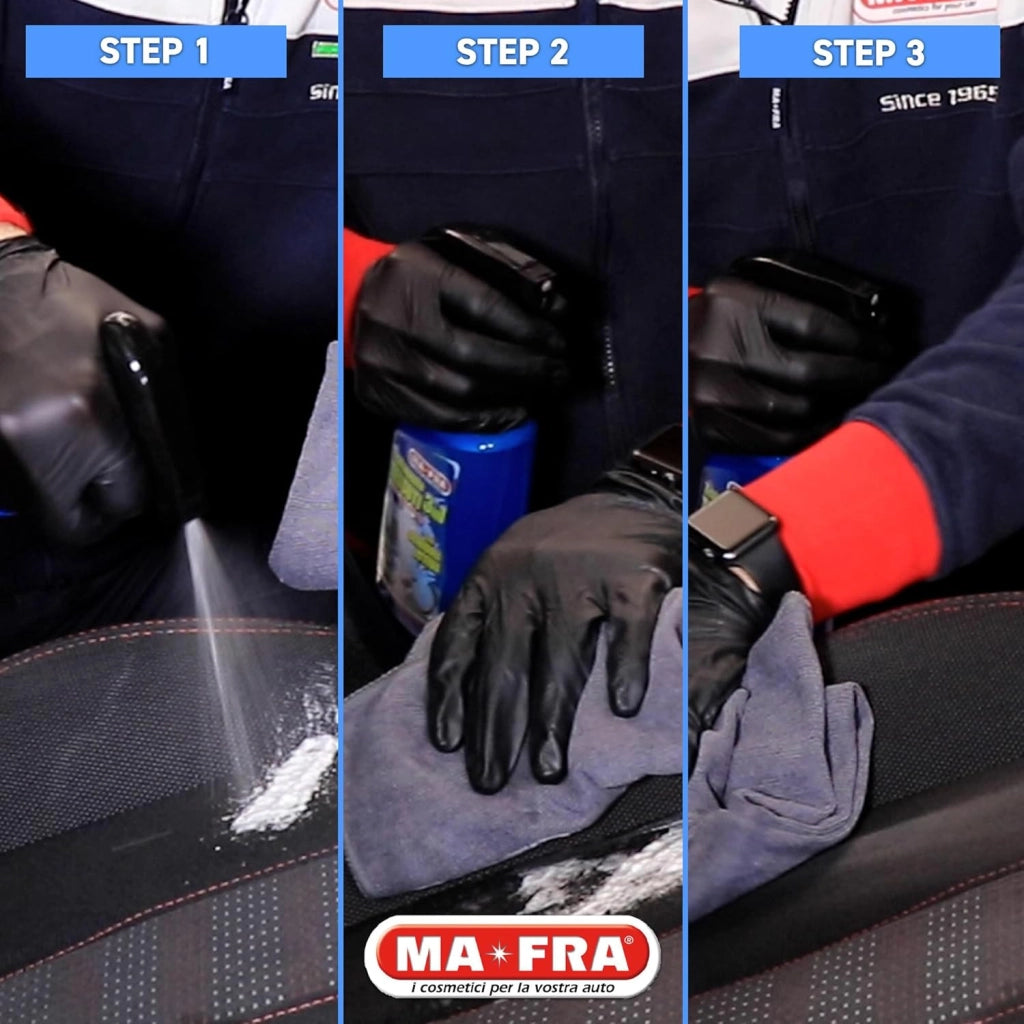 Ma-Fra, Trattamento 3in1 Tessuti, Deterge e Smacchia Tessuti Delicati, Velluti e Alcantara, Rinnova i Colori e Dona una Fresca Nota di Profumo, Formato 500ml