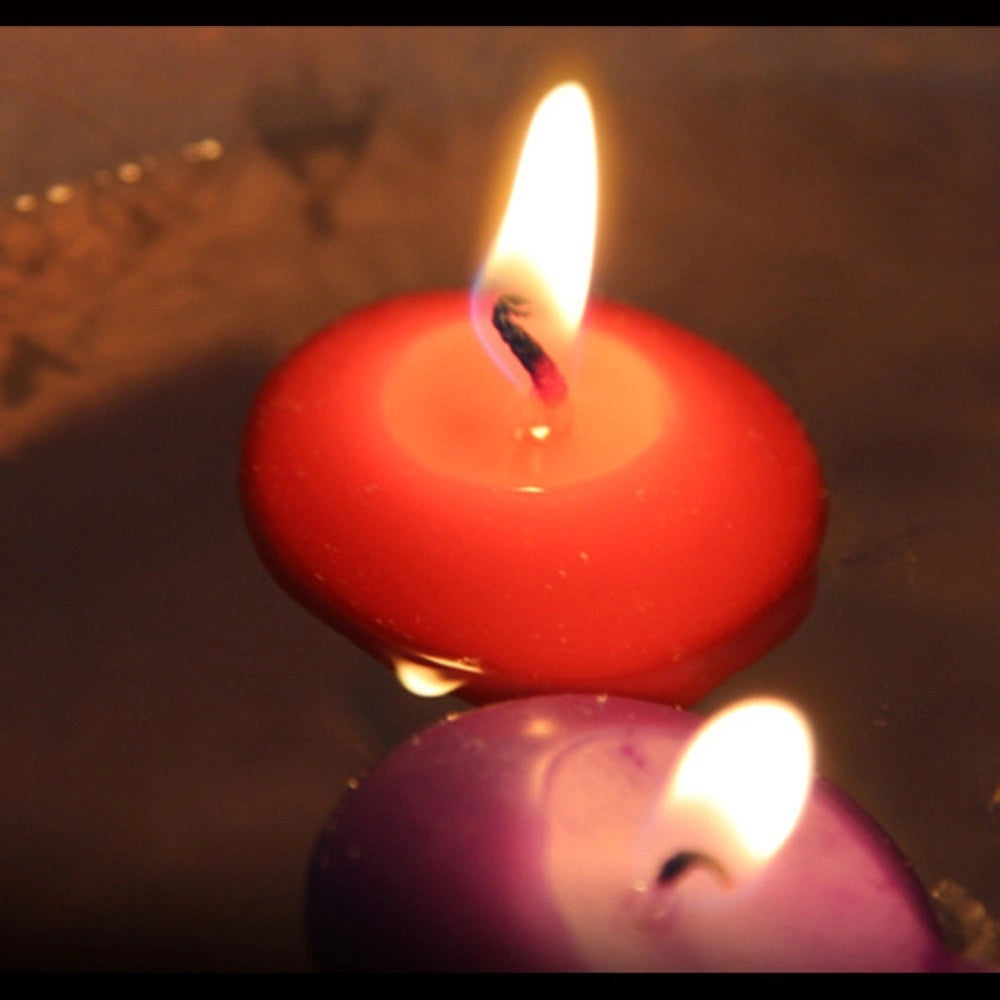 Trade Shop - 12 X Candeline Galleggianti Rosse Rosso Matrimonio Decorazione Tealight Candele -