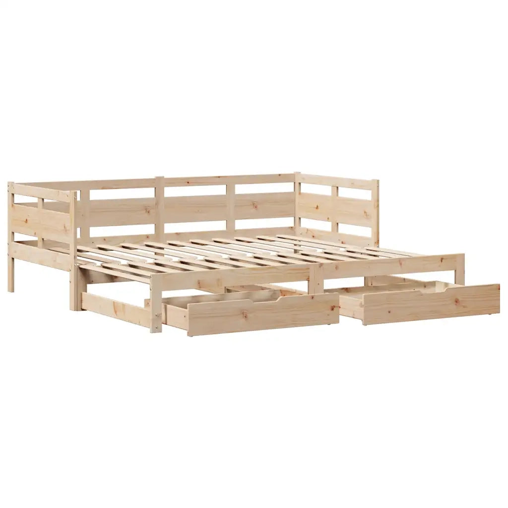 Divano Letto Estraibile con Cassetti senza Materasso 90x190 cm