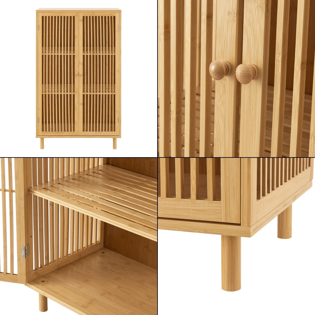 Mobiletto/scaffale/contenitore basso 110 x 66 x 40 cm contenitore in bambù naturale 03_0008862
