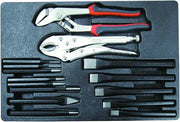 Attrezzi vari, pinze, scalpello, 15 pezzi