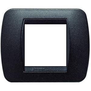 Bticino living Int. - Placca 2 posti grafite nero - L4802GFN