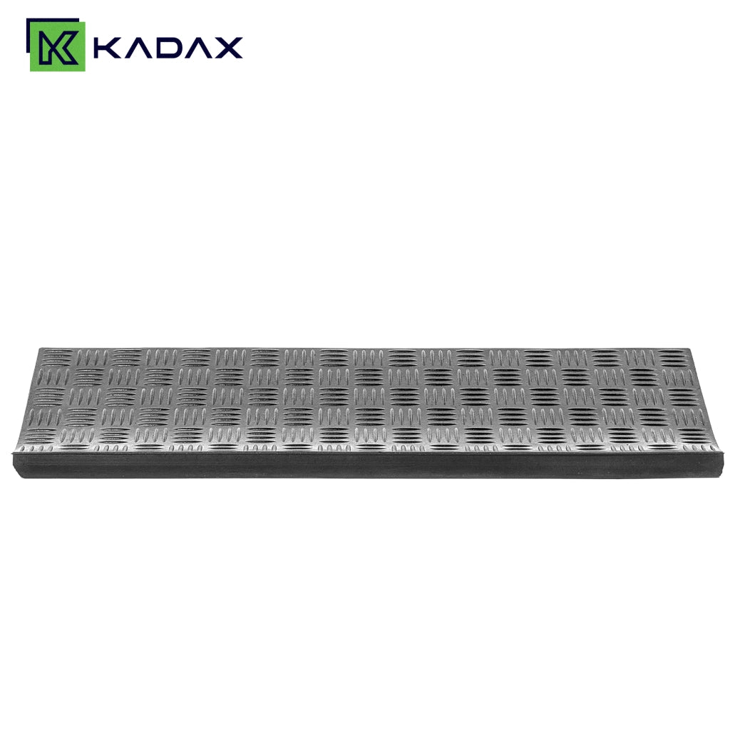 Tappetino per scale in gomma KADAX con bordo traforato, 75 cm, per esterni.