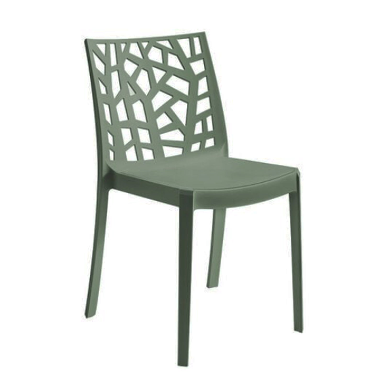 Sedia In Polipropilene Da Interno Esterno Giardino Impilabile Design Sedie Resistenti Moderne Per Terrazzo Verde/1 Sedia