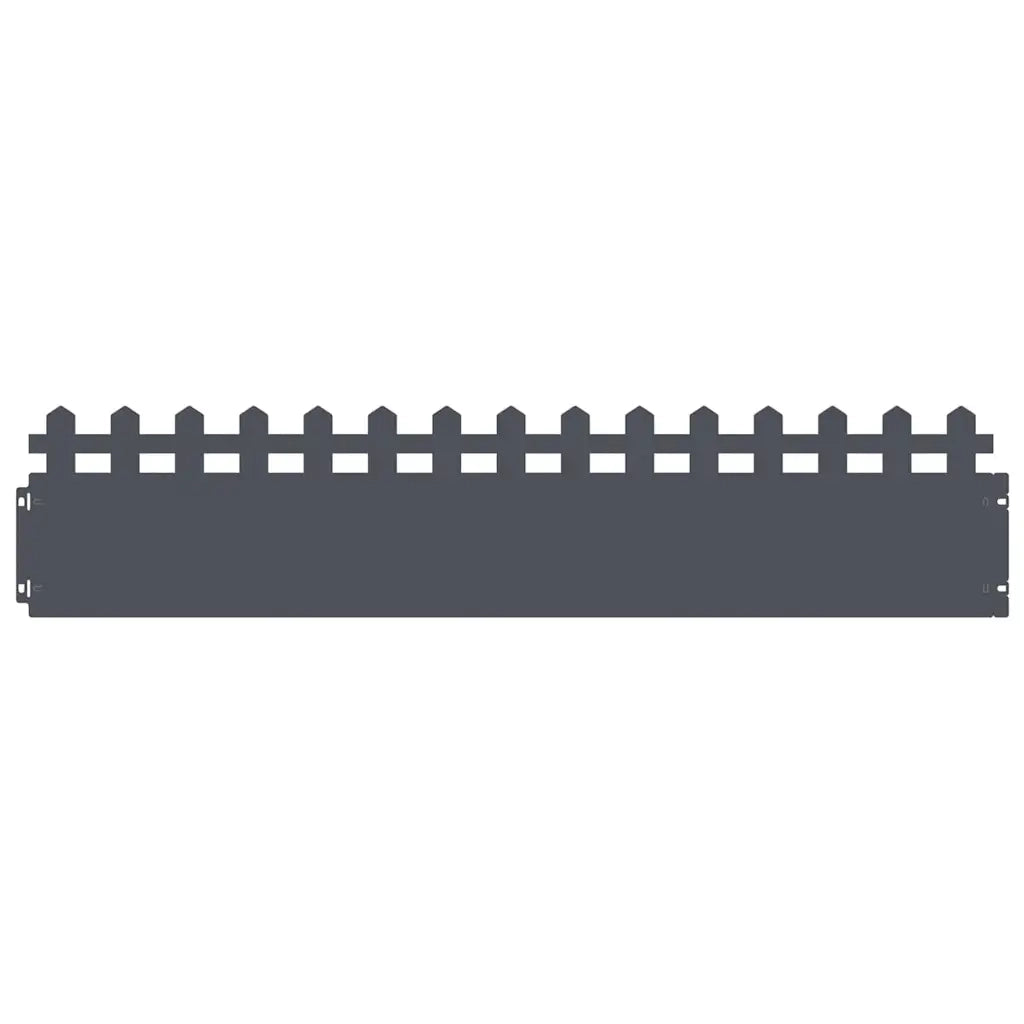 Bordure per prato 20 pcs Antracite 103 x 0,05 x 22 cm Acciaio