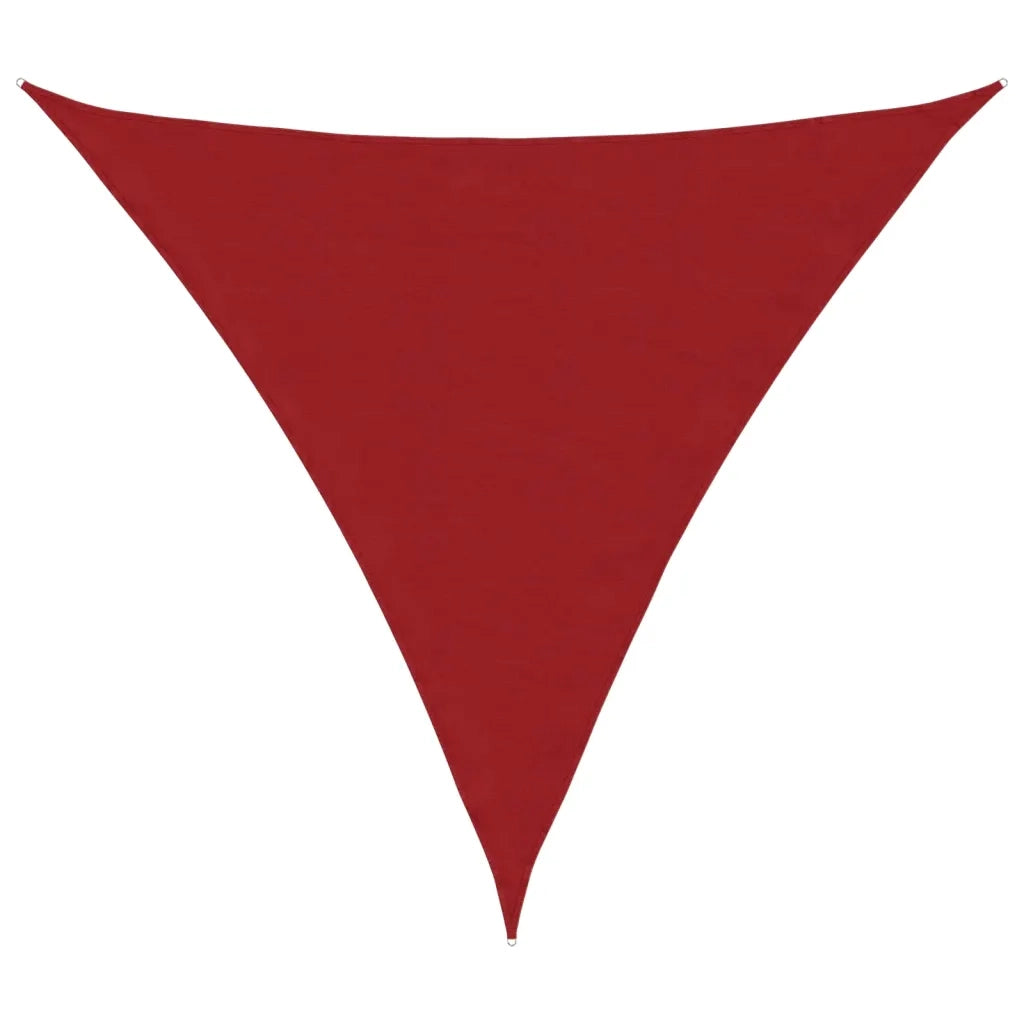 Parasole a Vela Oxford Triangolare 4,5x4,5x4,5 m Rosso 135673