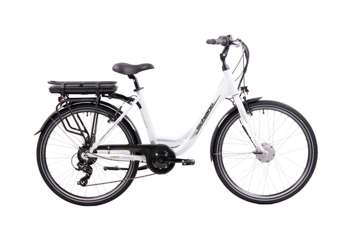 F.LLI SCHIANO E-MOON 26" bicicletta elettrica, da citta  per adulti, e-bike con motore elettrico batteria sul portapacc