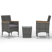 Set da bistrot da 3 pezzi per giardino e patio in resina intrecciata e vetro temperato grigio 02_0013525