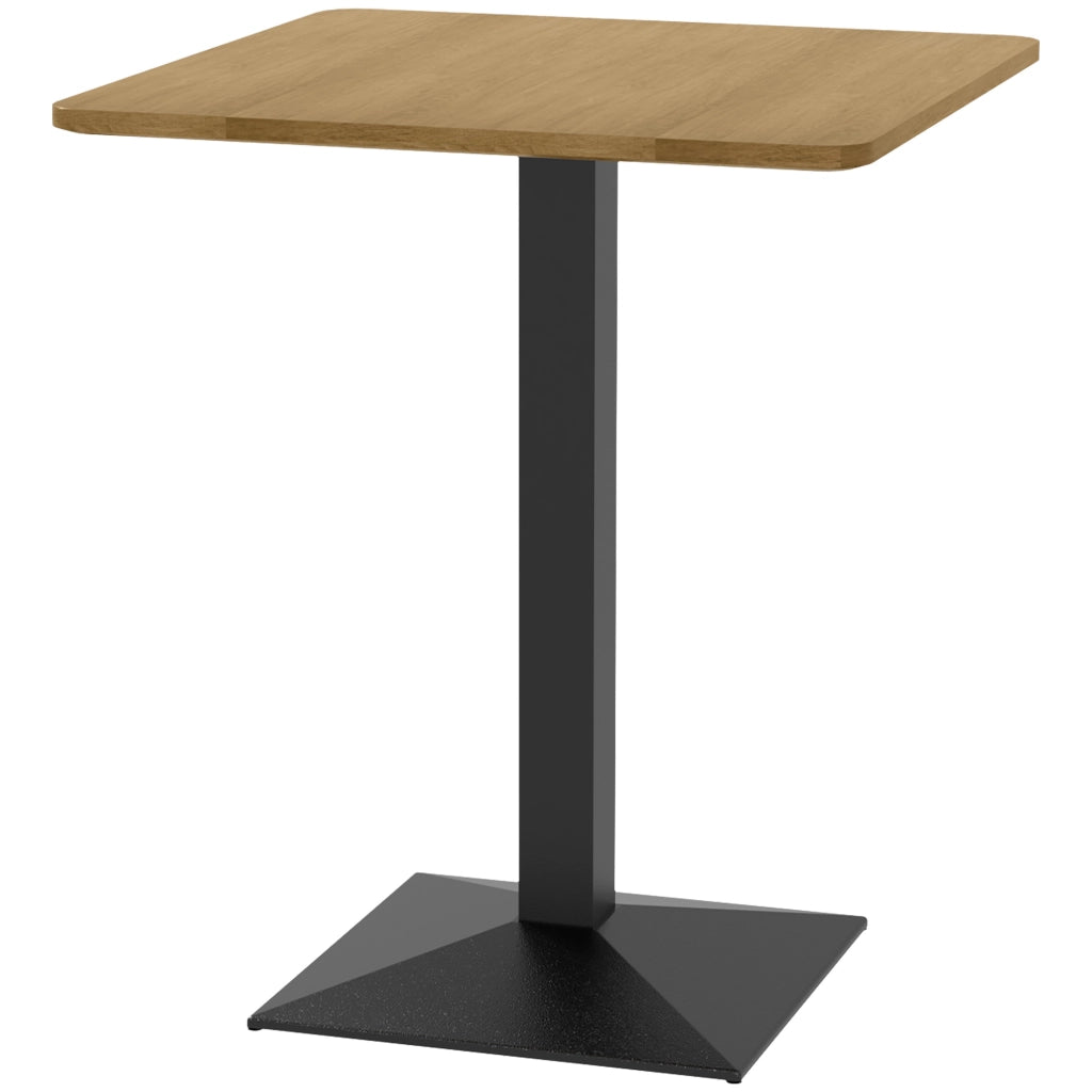 Tavolo da pranzo quadrato per 2 persone ¨C Minimal ¨C Legno effetto rovere, struttura metallo, 70x70x75 cm