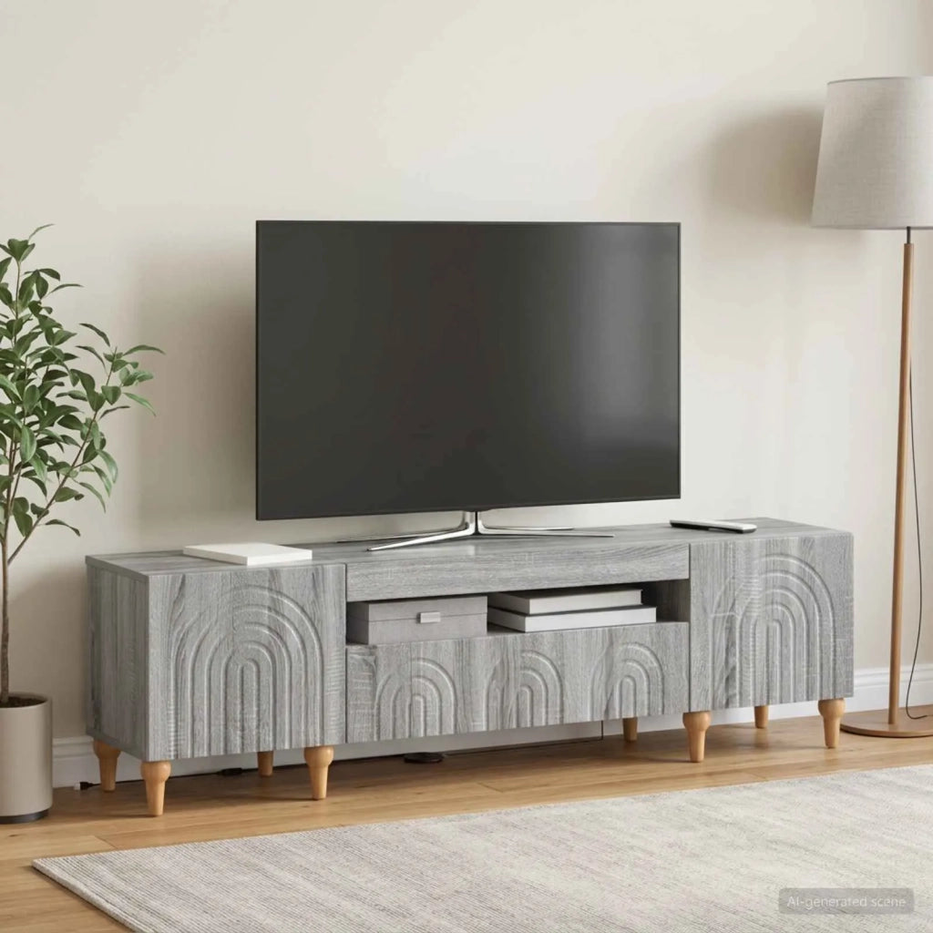 Mobile TV LED Sonoma grigio Legno ingegnerizzato 896251
