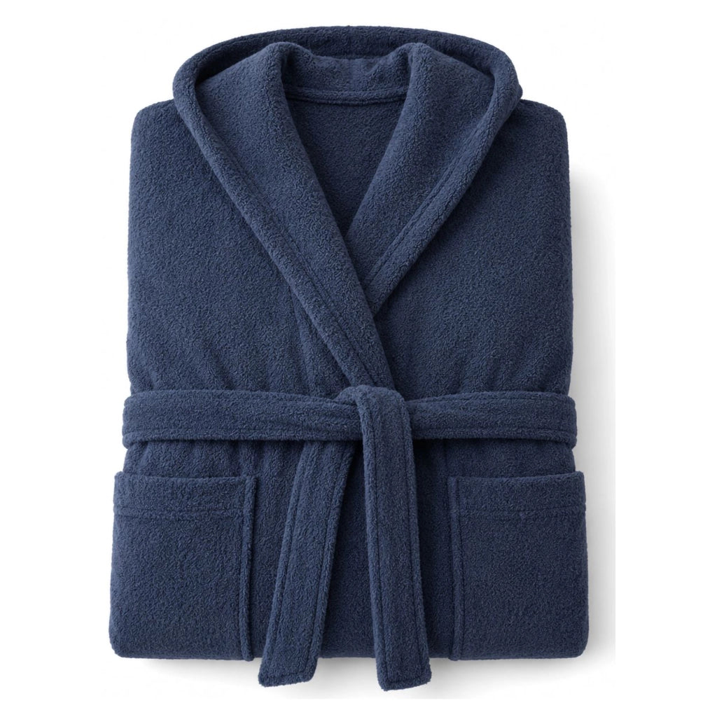 Satofa, Accappatoio 100% Cotone con Cappuccio, blu