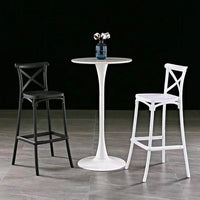 Set 4 Sgabelli 40x36x91 cm in Polipropilene Pompei Bianco