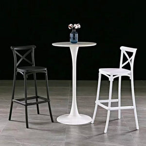 Set 4 Sgabelli 40x36x91 cm in Polipropilene Pompei Bianco