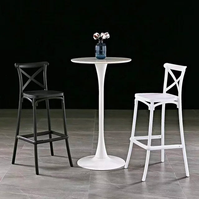 Set 4 Sgabelli 40x36x91 cm in Polipropilene Pompei Nero