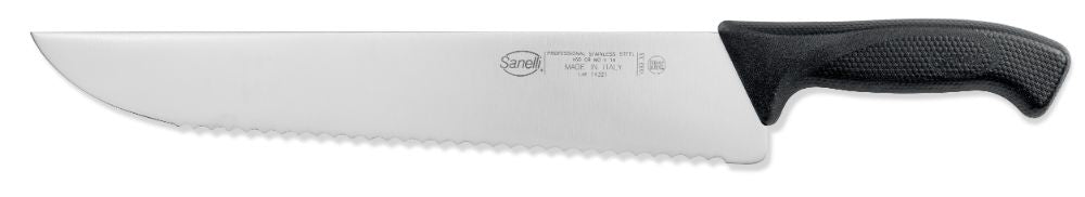 Coltello Francese Lama 33 cm Seghettato Antiscivolo Sanelli Skin