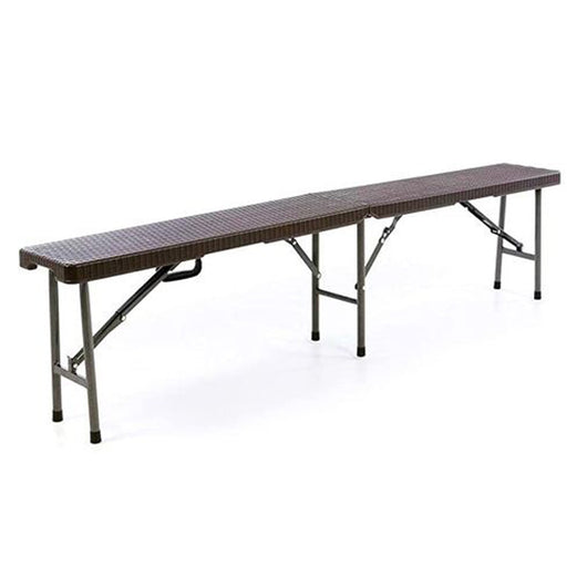 Panca Pieghevole Esterno Salvaspazio da Giardino Coco Panchina Birreria da Campeggio 183 cm Panche Portatili per Tavolo