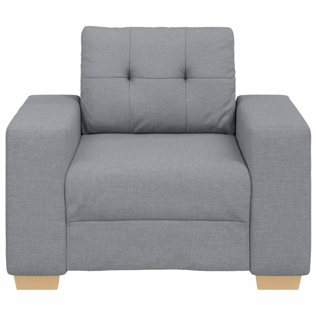 Poltrona Grigio Chiaro 100x78x80 cm in Tessuto 4105058