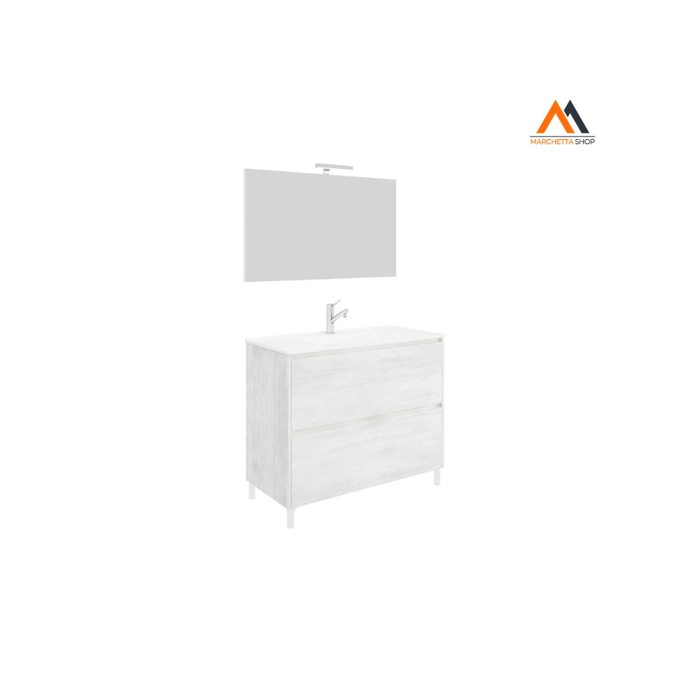 MOBILE BAGNO 'LISBONA' base cm 80 x 47 x h.85 - colore rover